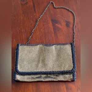 Tarnish gold/black purse
